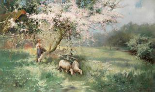 Philip Eustace Stretton - A Picardy Orchard