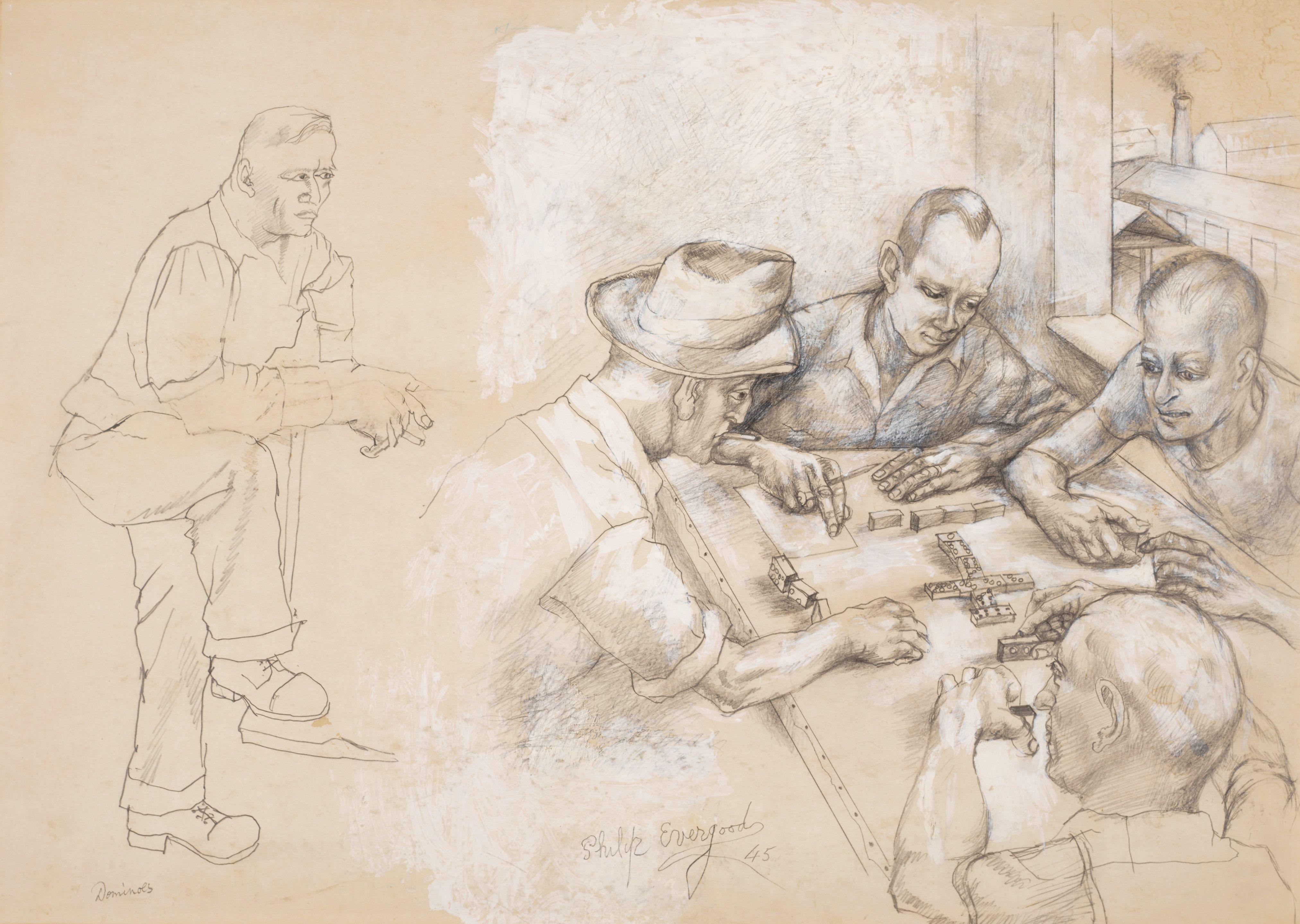 Philip Evergood - Dominoes