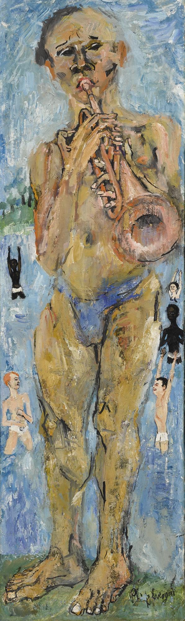 Philip Evergood - Man With Horn