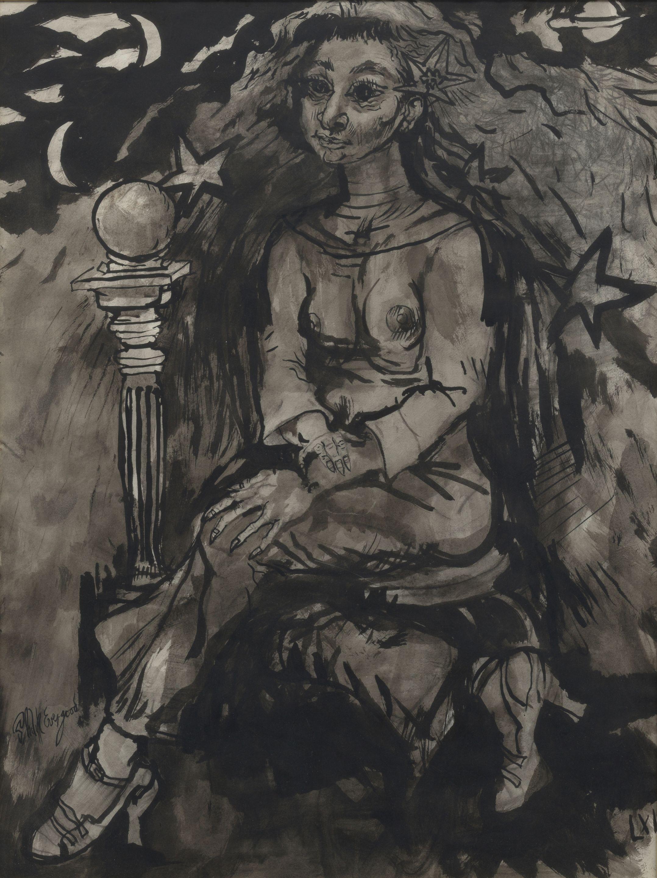 Philip Evergood - Seated Woman with Emblems