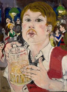Philip Evergood - Self Portrait with a Beer Stein