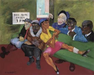 Philip Evergood - The Dog Bite Clinic