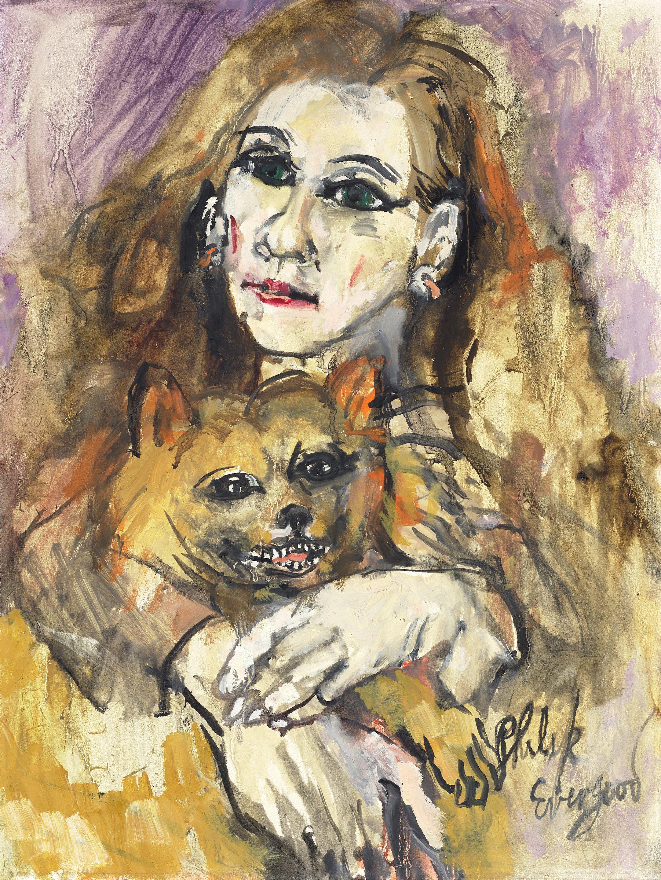 Philip Evergood - Woman with Dog
