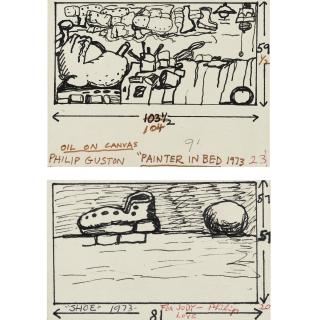 Philip Guston - Painter In Bed And Shoe (Two Works)