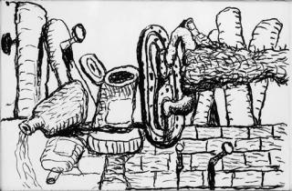 Philip Guston - Remains, from Eight Lithographs to Benefit the Foundation for Contemporary Performance Arts (G. 954)