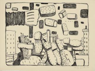 Philip Guston - Street, from Ten Lithographs by Ten Artists