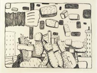 Philip Guston - The Street, from Ten Lithographs by Ten Artists