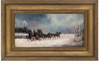 Philip H. Rideout - A stagecoach on a summer\'s evening; and A stagecoach in winter