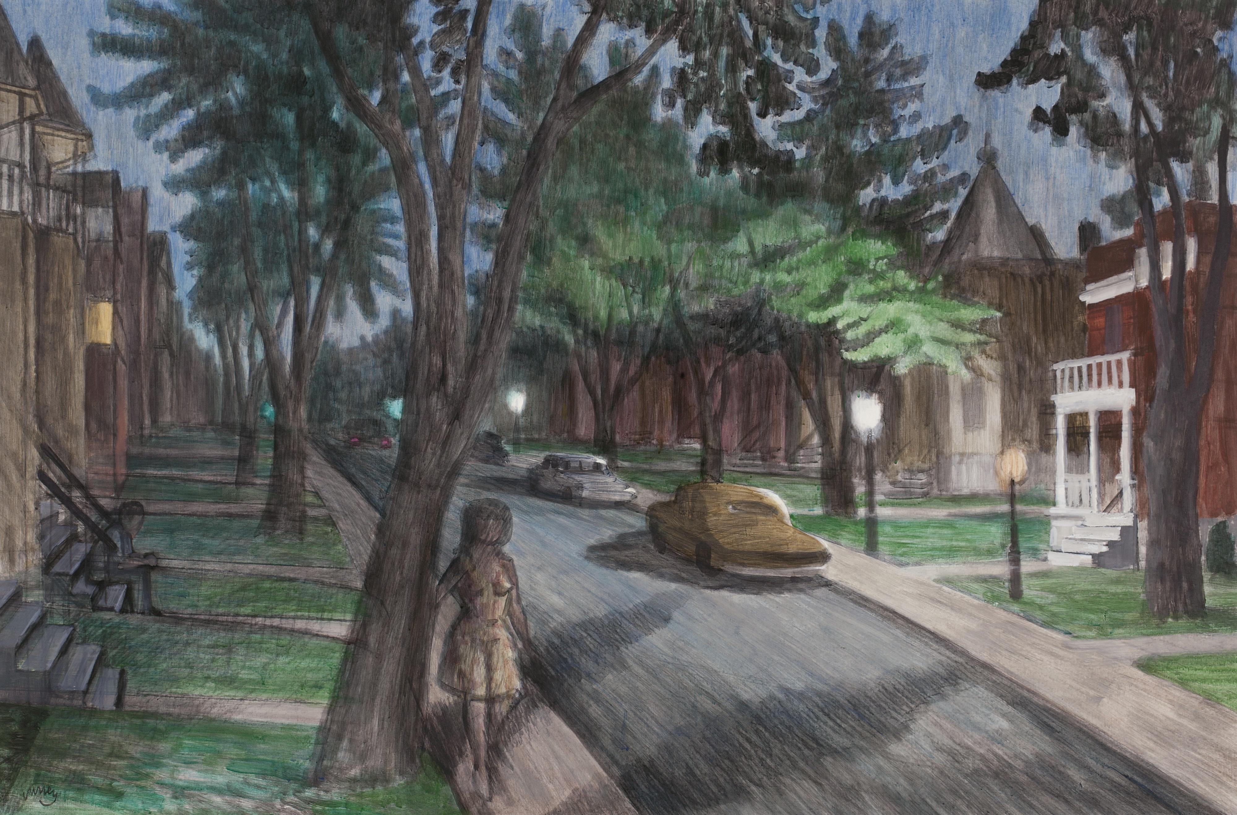 Philip Henry Howard Surrey - Grosvenor Street At Night