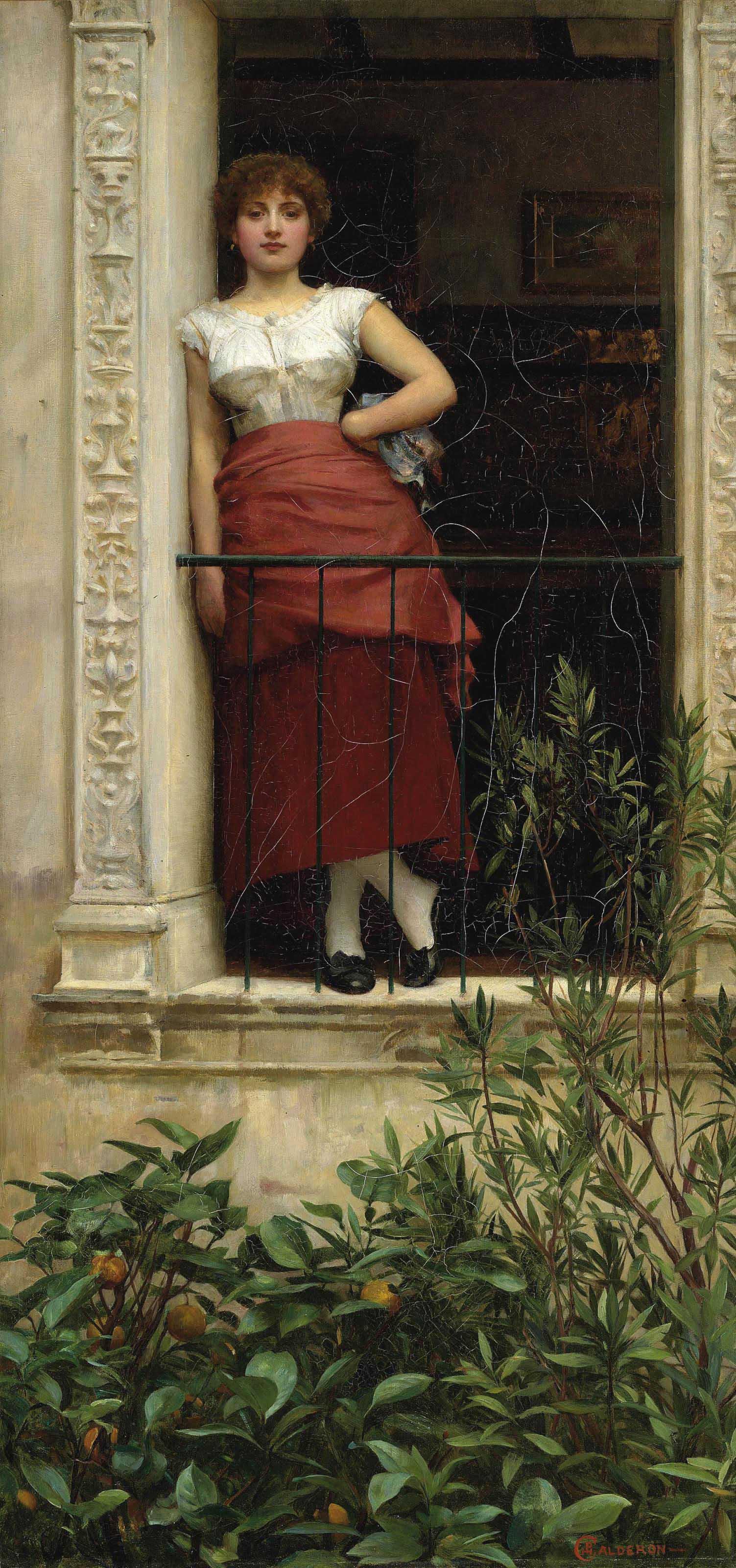 Philip Hermogenes Calderon, R.A. - A Rose Of Provence
