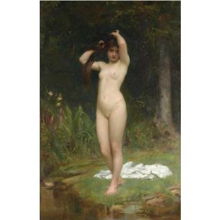 Philip Hermogenes Calderon, R.A. - A Woodland Nymph