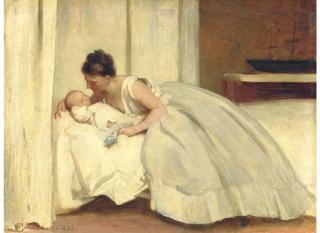 Philip Hermogenes Calderon, R.A. - \'Letter From Daddy\'