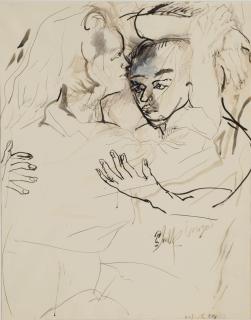 Philip Howard Evergood - Girl with Boy