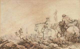 Philip James de Loutherbourg, R.A. - A Military Skirmish