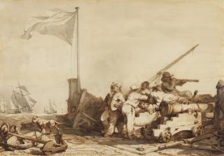 Philip James De Loutherbourg - Coastguards At Margate