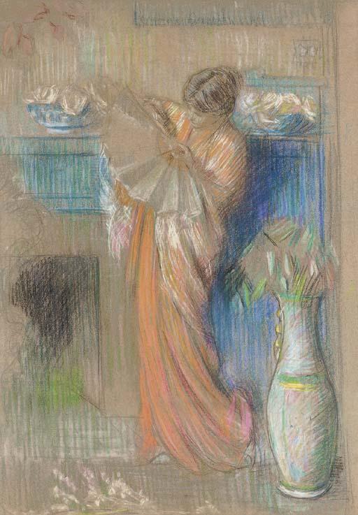 Philip Leslie Hale - Lady With A Fan