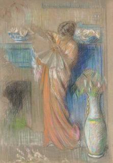 Philip Leslie Hale - Lady With A Fan