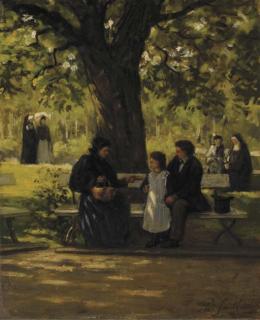 Philip Lodewijk Jacob Frederik Sadée - On a park bench