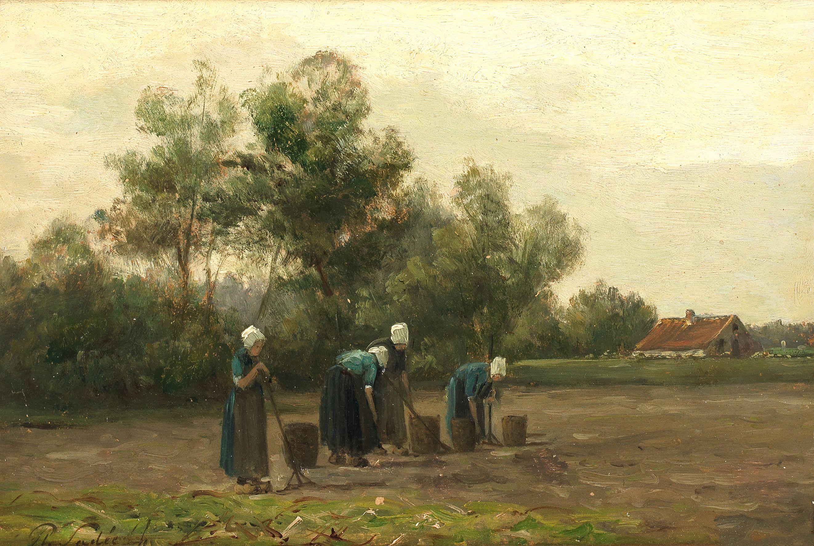 Philip Lodewijk Jacob Frederik Sadée - Potato pickers in a field