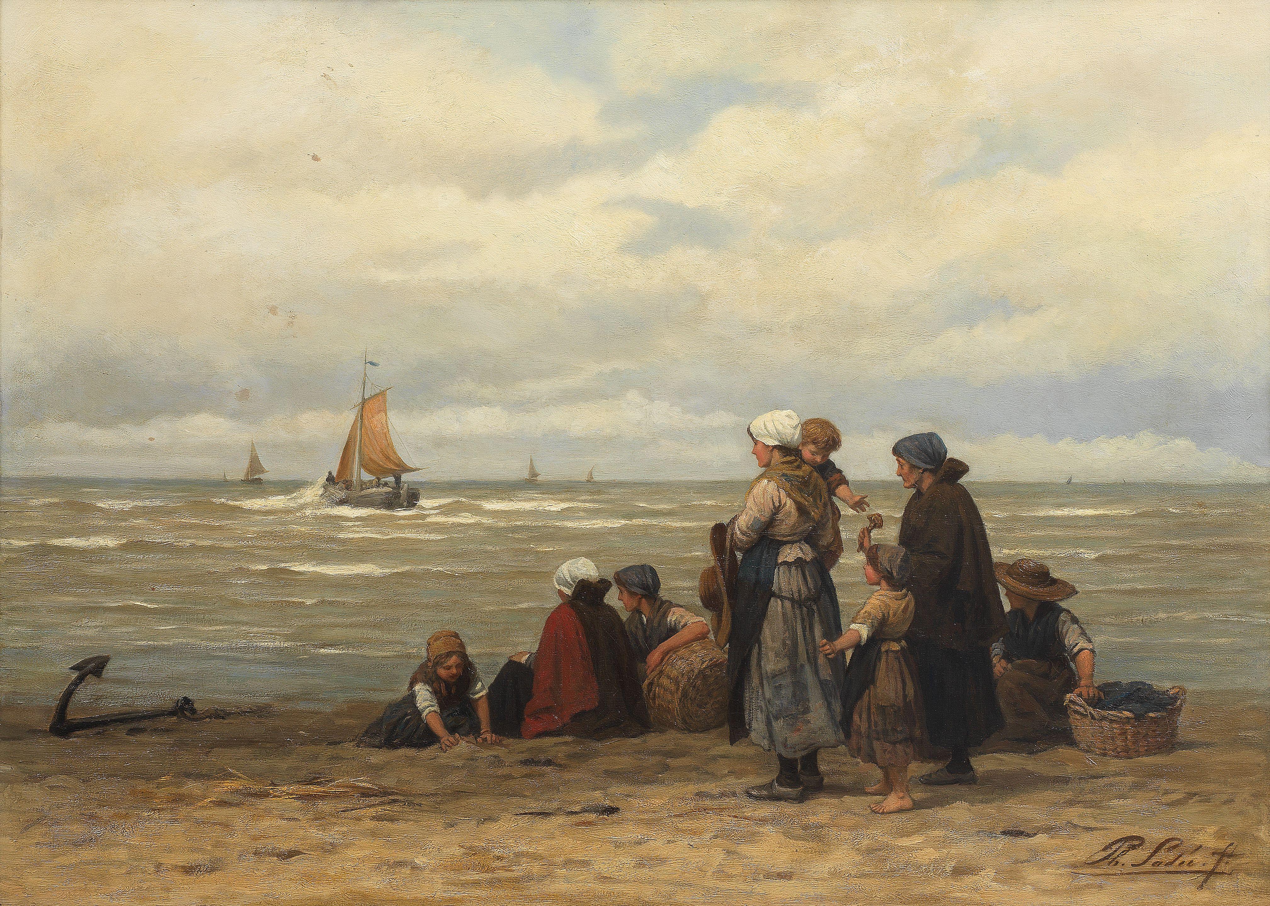 Philip Lodewijk Jacob Frederik Sadée - Waiting for the boats