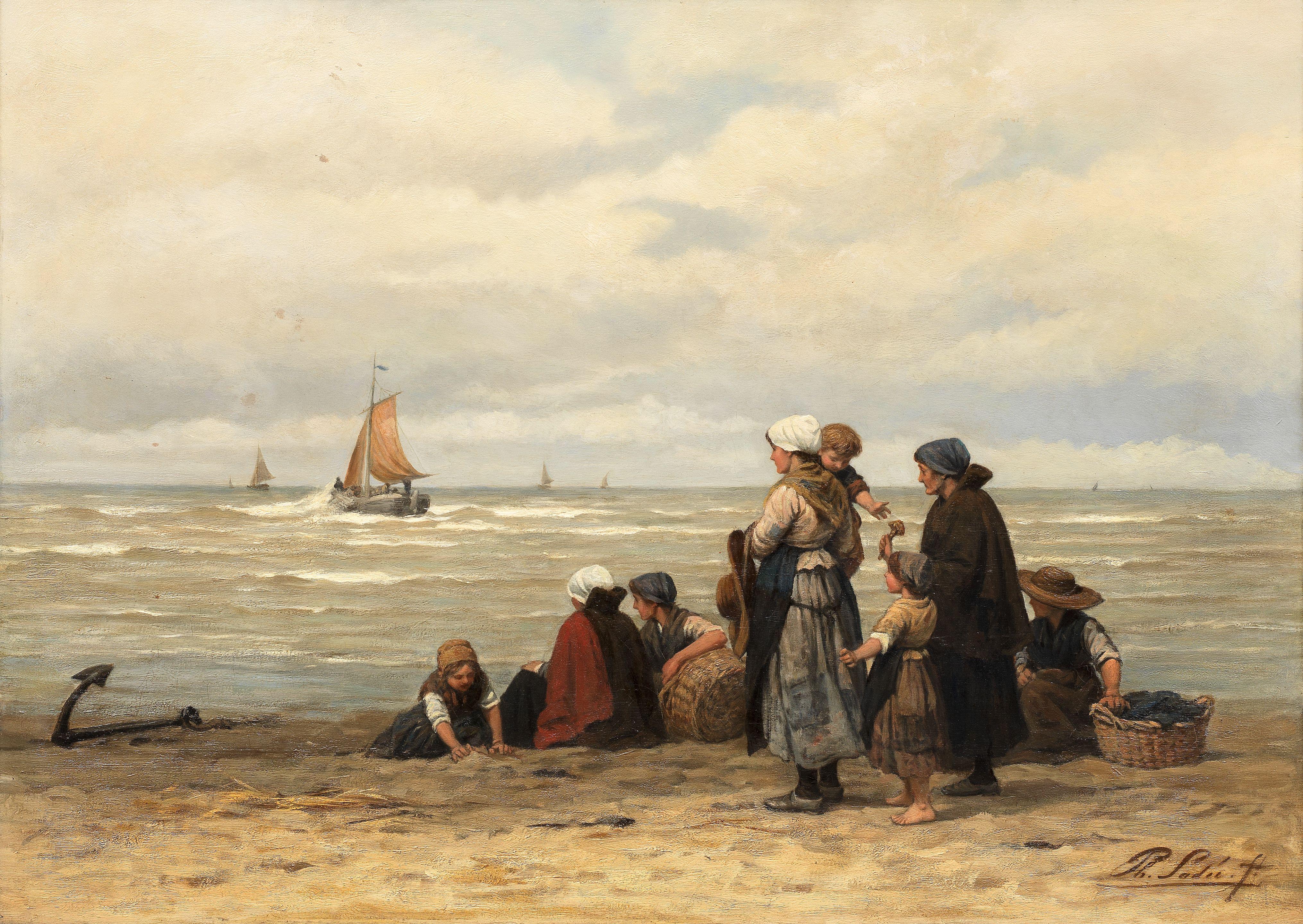 Philip Lodewijk Jacob Frederik Sadée - Waiting for the boats