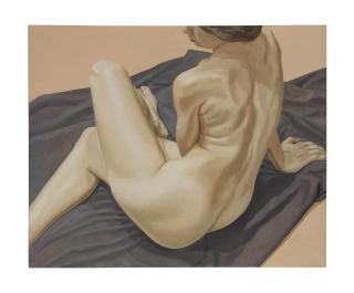 Philip Pearlstein - Female from Back with Knee Up