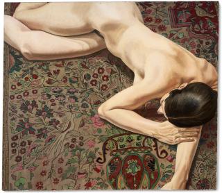 Philip Pearlstein - Female Nude on Persian Rug