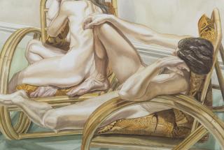 Philip Pearlstein - Male And Female In Bamboo Chairs