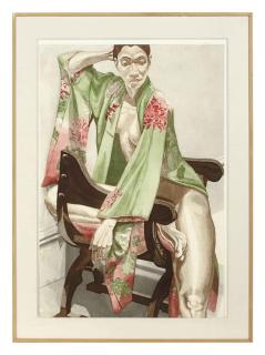 Philip Pearlstein - Model in a Green Kimono