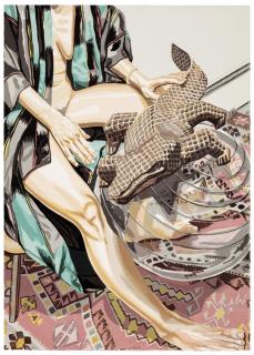 Philip Pearlstein - Model with Wooden Alligator