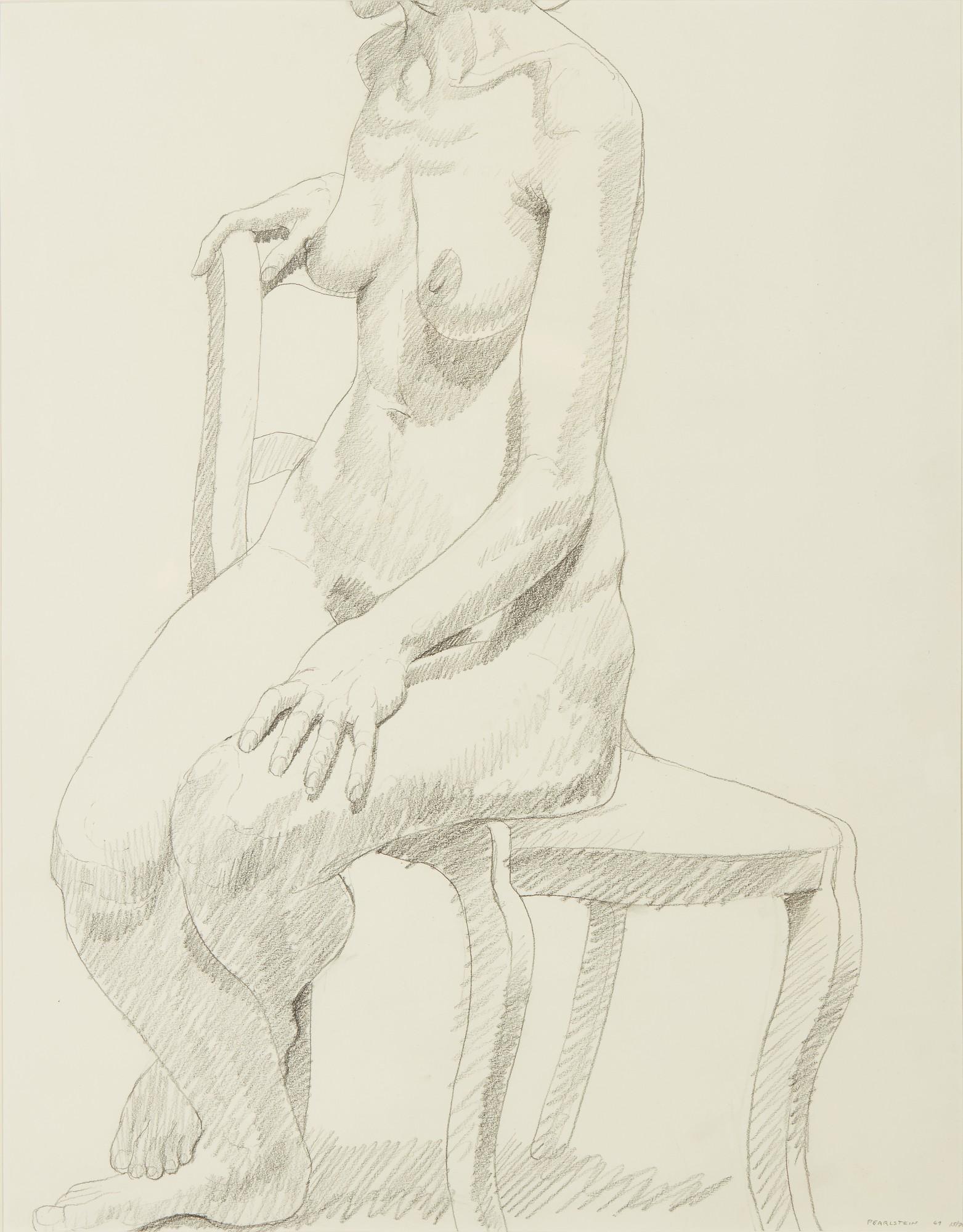 Philip Pearlstein - Nude, Female Model, Seated