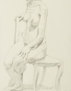 Philip Pearlstein - Nude, Female Model, Seated