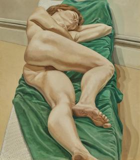 Philip Pearlstein - Nude On Green Drape