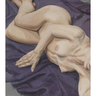 Philip Pearlstein - Nude On Purple Drape