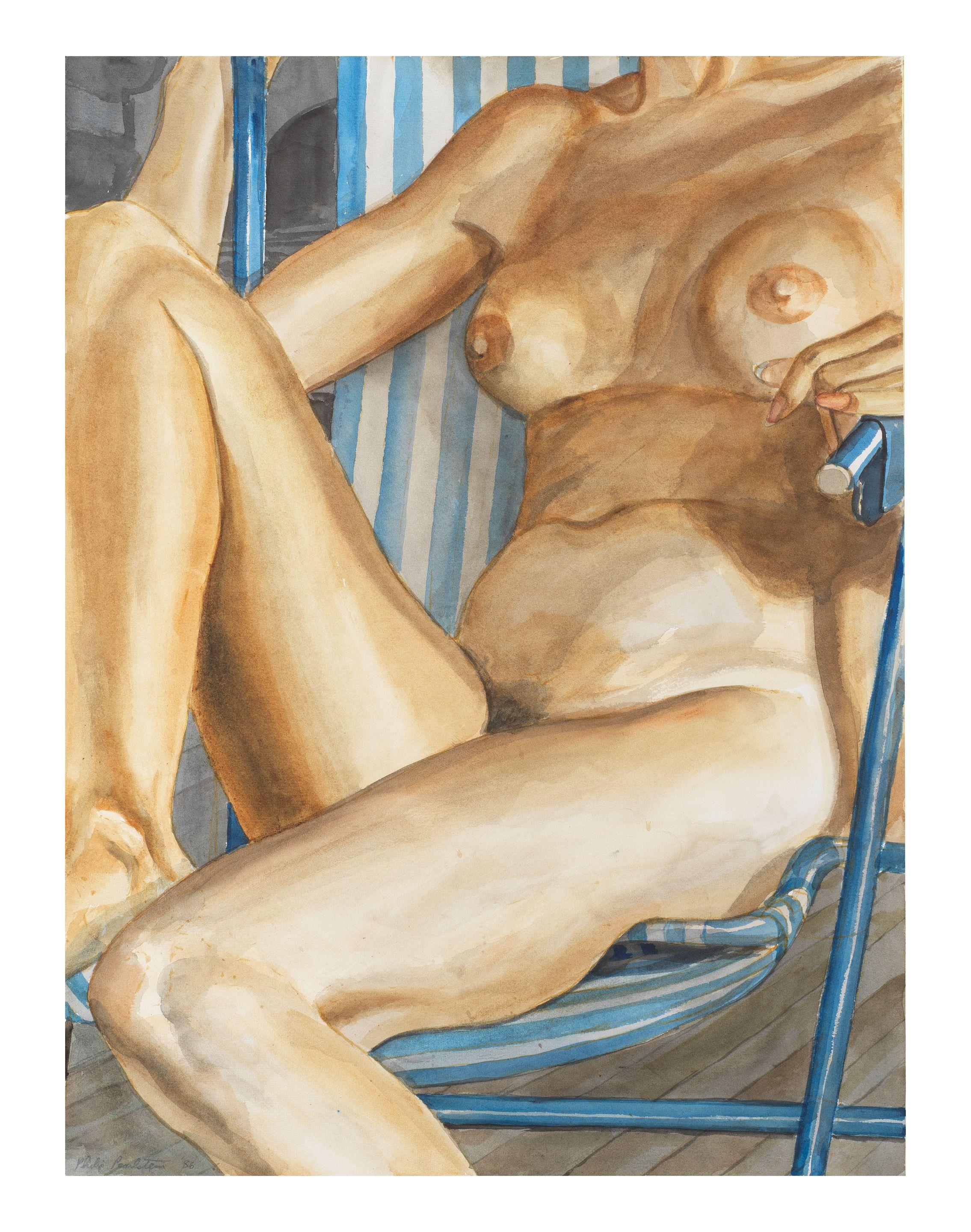 Philip Pearlstein - Seated Female Nude
