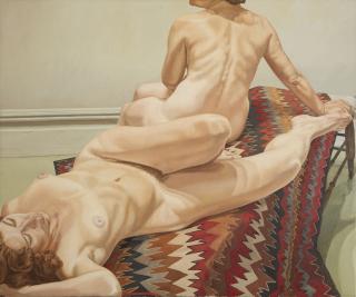 Philip Pearlstein - Two Female Models On A Navajo Rug