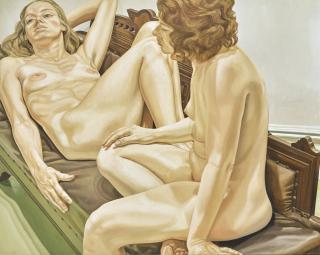 Philip Pearlstein - Two Female Models On Victorian Sofa