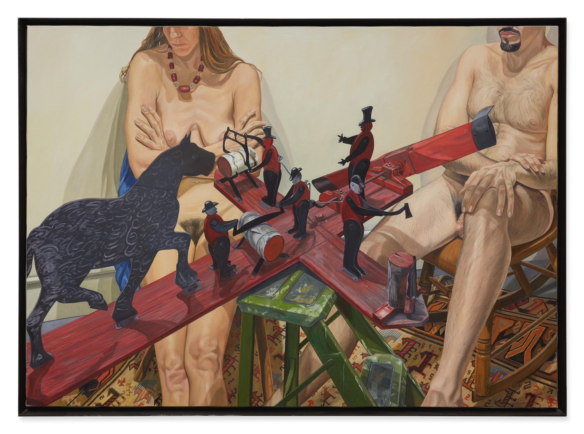 Philip Pearlstein - Two Models With Old Whirly-Gig: When the Wind Blows the Figure Works