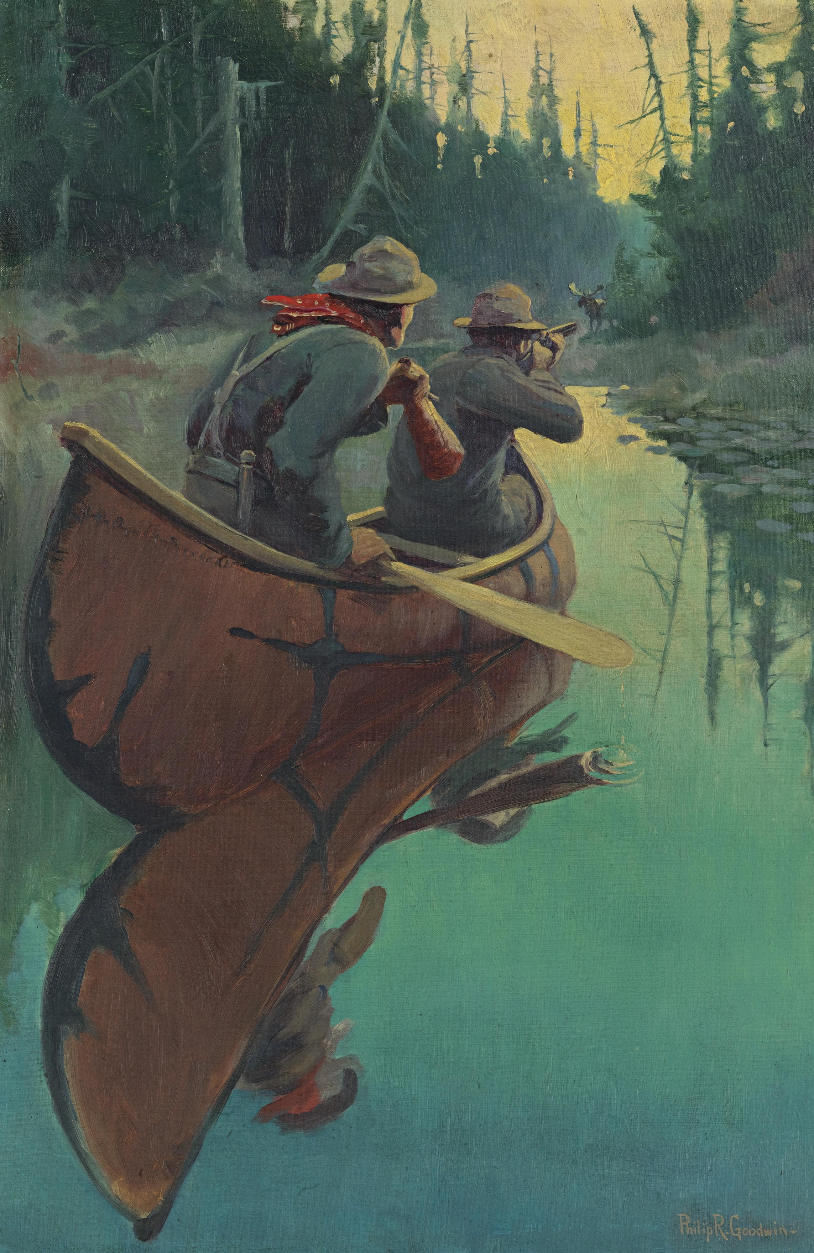 Philip R. Goodwin - Hunters In A Canoe