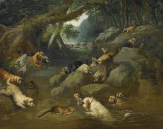 Philip Reinagle R.A. - An Otter Hunt