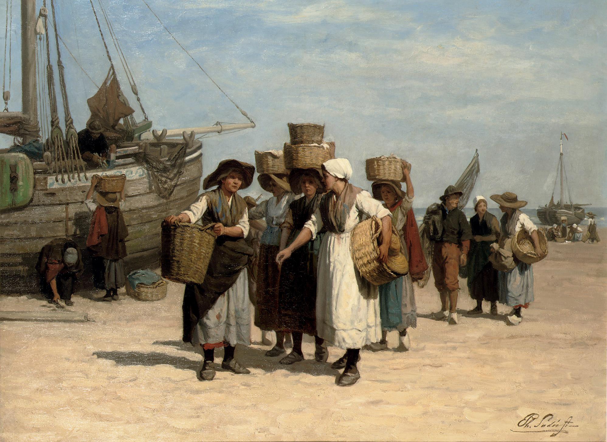 Philip Sadée - Terugkeer van de Vischafslag: after the day\'s catch