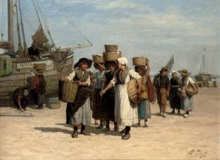 Philip Sadée - Terugkeer van de Vischafslag: after the day\'s catch