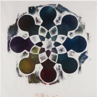 Philip Taaffe - Extended Eight Point Circular Monotype