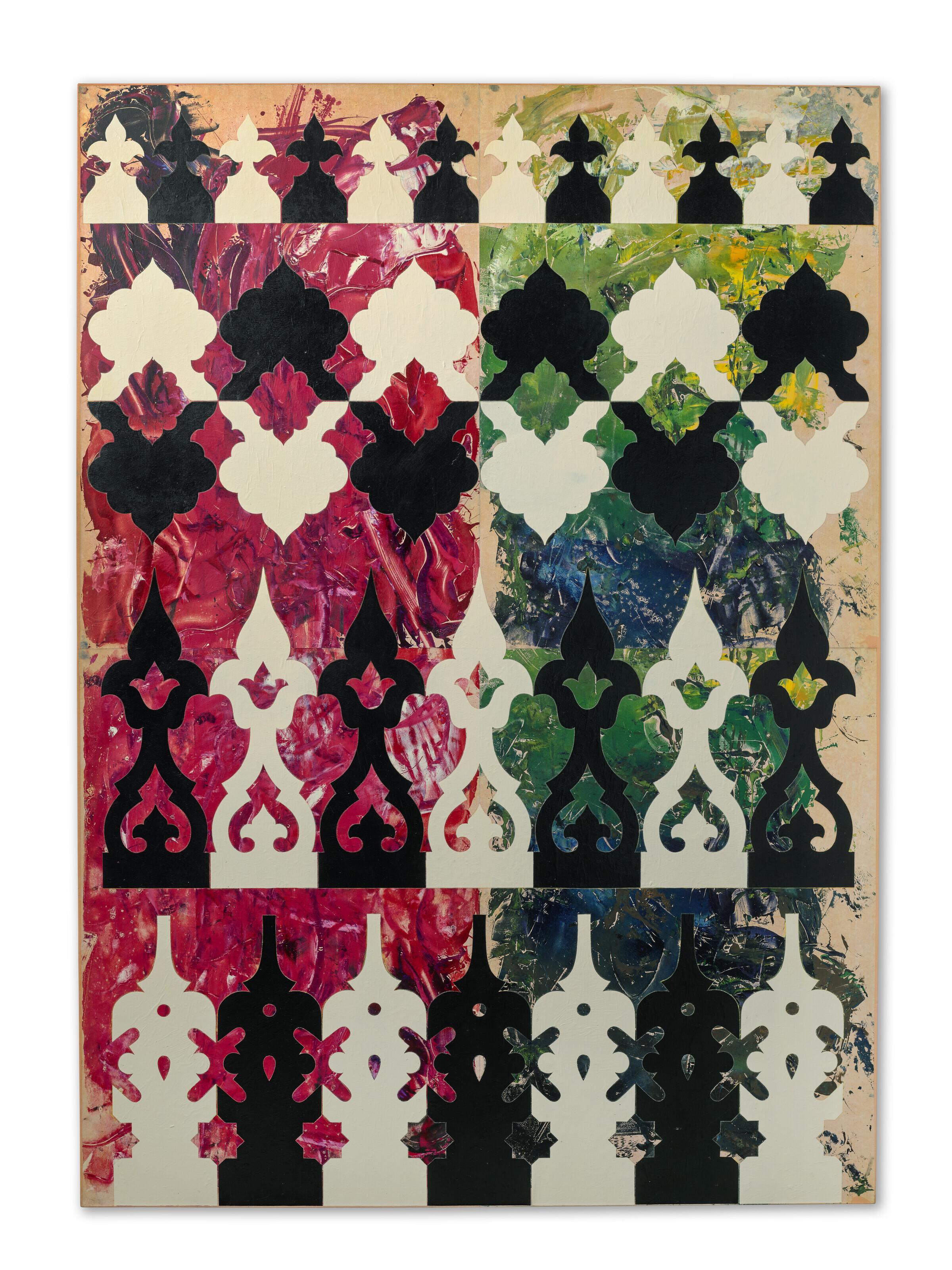 Philip Taaffe - Painting with Row Ornament