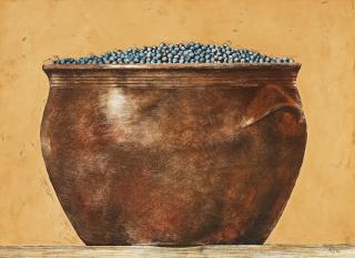Philip von Schantz - Höganäs vessel with blueberries