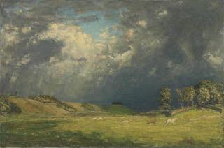 Philip Wilson Steer, O.M., R.A. - The Storm, Hawes, Yorkshire (Horses Racing)