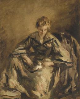 Philip Wilson Steer, O.M. - Girl and cat