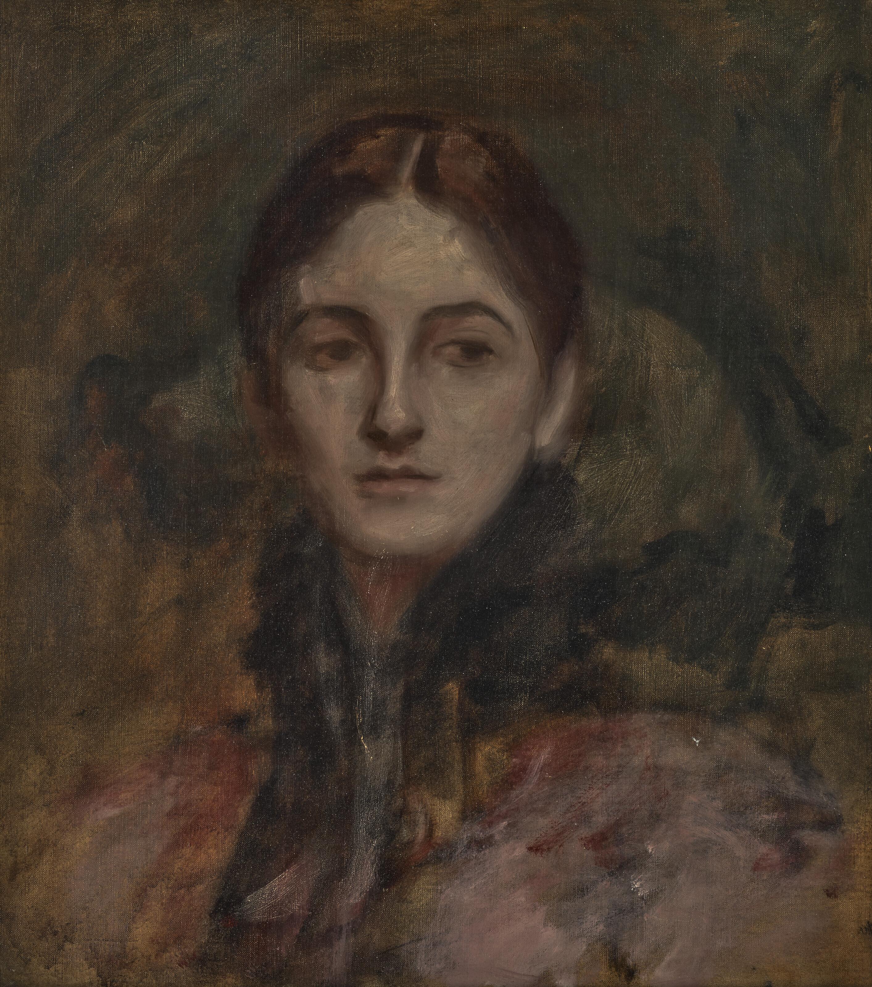Philip Wilson Steer, O.M. - Portrait of Sibyl, Lady Eden (1867-1945), née Grey, bust-length