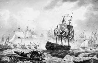 Philipe Jacques De Loutherbourg, R.A. - The Battle of Camperdown, 11th October 1797