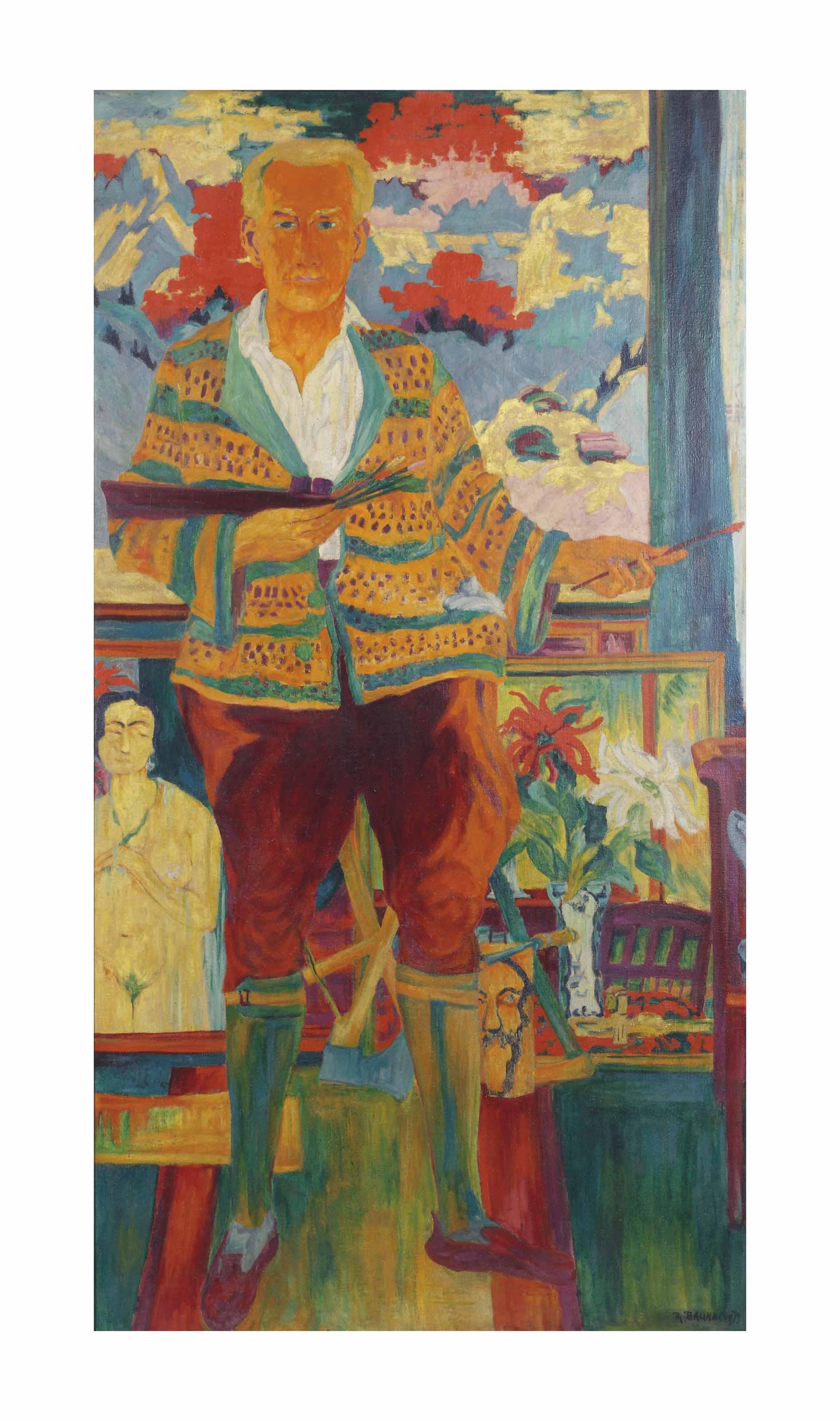 Philipp Bauknecht - Selbstbildnis III (Selbstbildnis im Atelier)